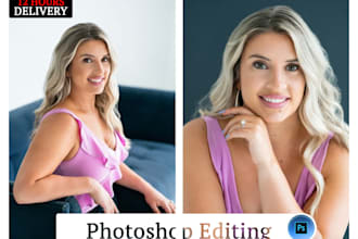 high quality image retouching, including color correction and hair retouching