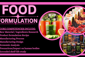 be your chemist to formulate food and energy drink, beverages, vitamins