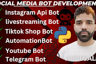 create automated tiktok bot, live streaming bot, python bot instagram api bot