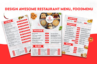 design modern restaurant menu, food menu or digital menu
