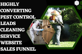 generate pest control leads cleaning service landing page fumigation website