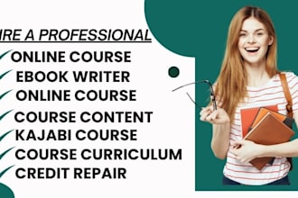 create ebook, online course content, course creation on kajabi, teachable, ppt