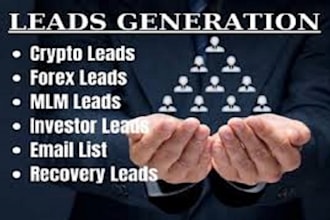 generate valid forex recovery leads, investor leads, crypto email list