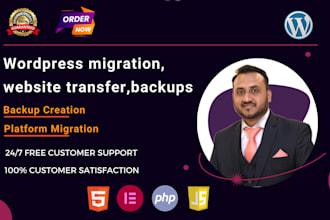 handle your wordpress migration, website transfer, backups