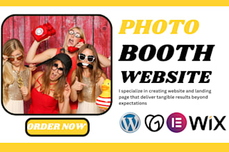 design premium 360 photo booth rental party rental website with online booking