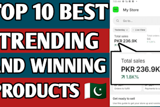 find 10 best winning dropshipping or ecommerce products in pakistan max profit