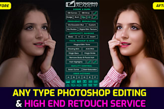 any photoshop photo editing image editing and retouching with fast delivery