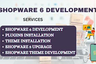 create shopware 5 or 6 online store in german, shopware 6 plugin, shopware theme