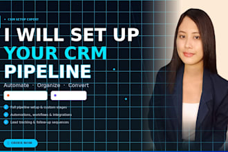 set up your CRM pipeline in gohighlevel or clickup