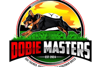 design unique dog trainer logo with free vector file