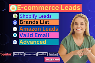 deliver ecommerce leads shopify and amazon seller leads