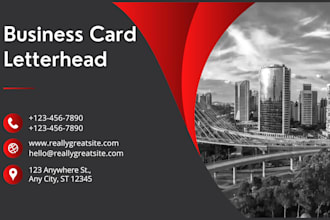do modern, luxury, minimalist digital business card and letterhead professional