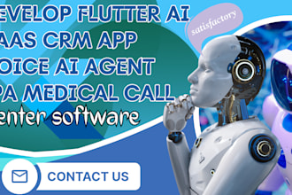develop flutter ai saas crm app voice ai agent, ipa medical call center software