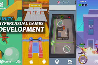 create a 2d and 3d hyper casual game on unity