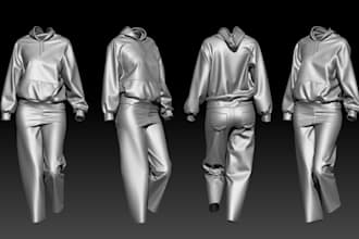 make 3d second life model 3d garment design mesh realistic fashion clothing mesh