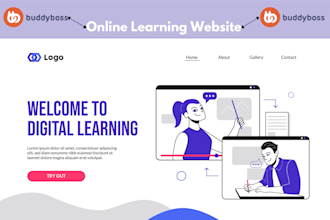 create an elearning website with buddyboss, learndash, lms