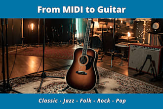 turn your midi file into a realistic guitar audio file using vst