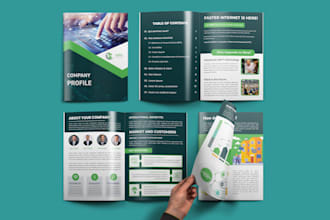 design brochure, company profile, handbook, magazine, booklet, proposal