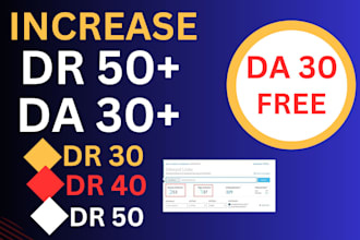 increase DR ahrefs DR domain rating 50 plus using high authority backlink