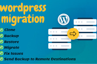 backup, migrate, restore and fix wordpress website and transfer hosting