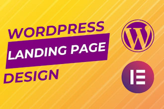 create one page website or landing page with elementor