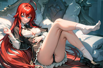 make anime character, oc, style light novel cover