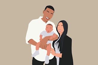 draw faceless minimalis ilustration from your photo