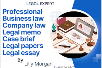 do business law, company law, legal memo, case brief, legal paper essay