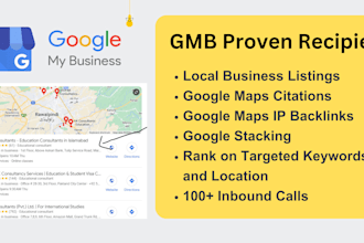 optimize google my business profile and gmb maps citations for local SEO ranking