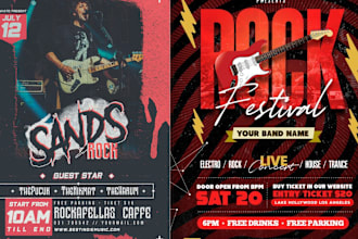design concert poster, retro vintage music event gig party poster, flyer poster