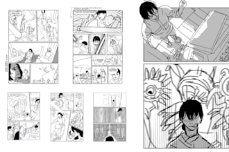 deliver a very fast and professional storyboard for your comic or manga