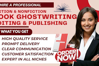 be your ebook ghostwriter, self help book writer, book editing, book publishing