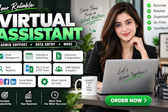 be your virtual assistant for admin support and data entry