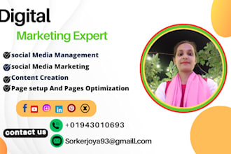 do your digital marketing expert and social media  manager