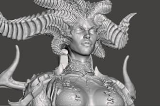 zbrush 3d sculpture,3d action figure,3d toy model, 3d statue,mesh3d stl printing