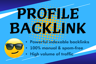 create ultra powerful profile backlinks on top sites for off page SEO links