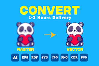 trace, modify, recreate, redraw logo and convert image to vector