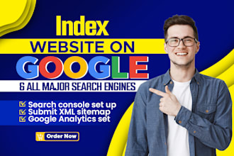 index your website on google and all major search engines