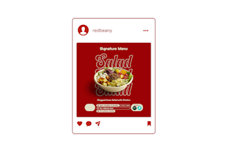 create food poster, mockups, post for your social media