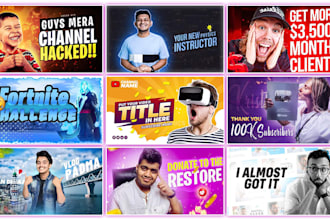 design custom youtube thumbnail for high click through rate