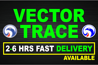 do vector tracing, vectorize image to vector svg, pdf,cdr