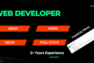 develop react js, angular, node websites as full stack developer