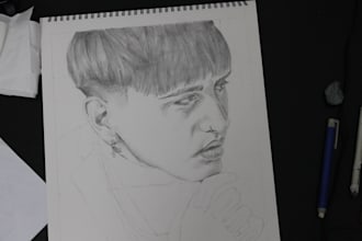 do charcoal and pencil portrait