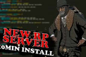 create a custom redm server and dayz server with mods, map and scripts