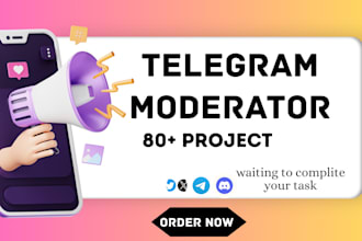 be your telegram admin and expert community manager