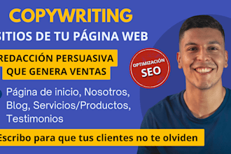 be the awesome and profesional copywriter for your website