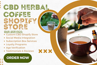 design cbd tea hemp herbal coffee sports drink beverage prebiotic soda website