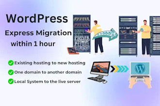 backup and migrate your wordpress website and change domain name within 1 hour