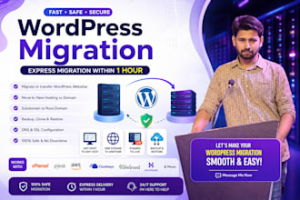 backup and migrate your wordpress website and change domain name within 1 hour