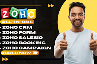 do zoho CRM, zoho campaigns, zoho forms, zoho sites and zoho bookings